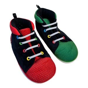 Nintendo Super Mario Little and‎ Big Boys Red Green Slippers size 11-12